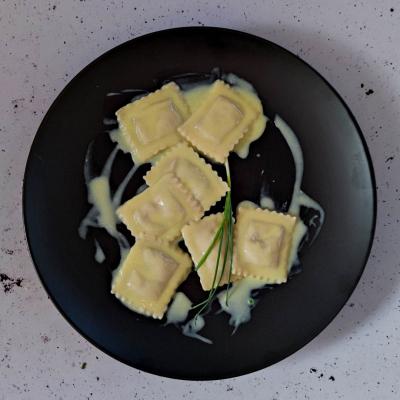 Ravioli vegano de espinaca y garbanzo